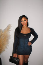 Load image into Gallery viewer, Blue Washed Ribbed Dress
