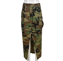 Load image into Gallery viewer, Slit Camo Skirt
